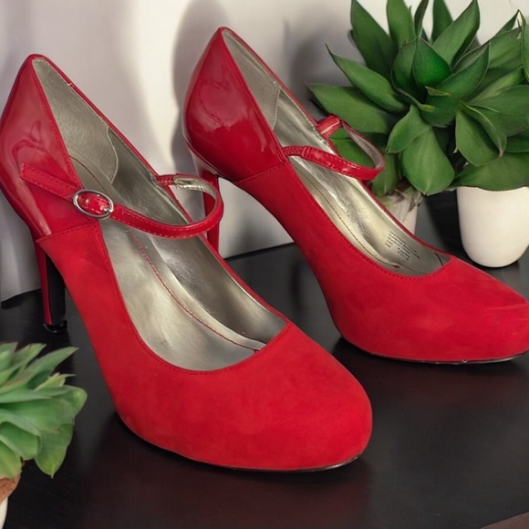 Style & Co Red Kaylee Womens Mary Janes Pumps - Picture 9 of 16
